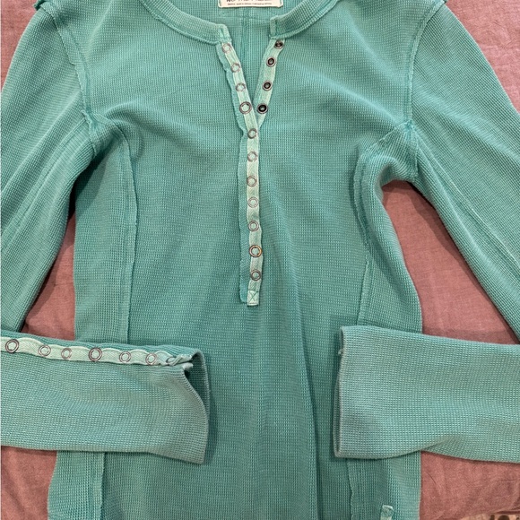 We The Free Teal Long Sleeve Top - Picture 2 of 2
